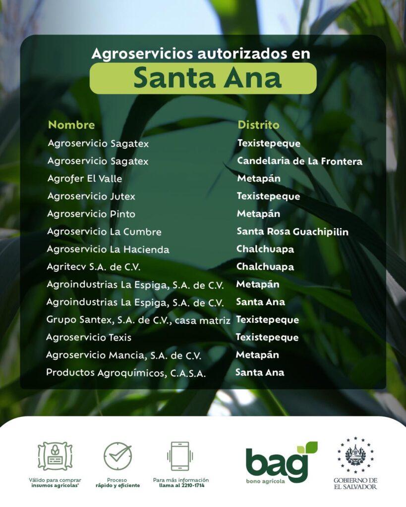 puntos agroservicio santa ana