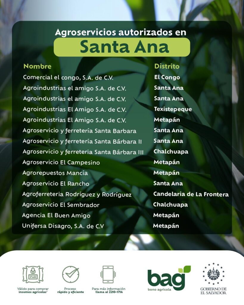 puntos agroservicio santa ana